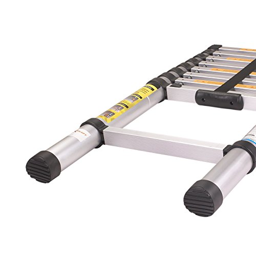 MAXCRAFT Teleskopleiter Aluleiter Stehleiter Abstandshalter Fingerklemmschutz Anlegeleiter Mehrzweckleiter Multifunktionsleiter 2,60 m - 4