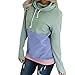 Produktbild Dasongff Damen Langarmshirt Sweatshirts Farbblock Pullover Outerwear Locker lässig Hoodie Gedruckt Sweatshirt
