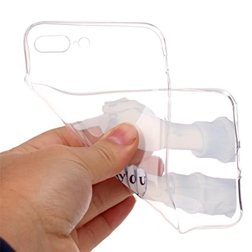 Iphone 7 plus hülle case DaYanGeGe TPU Softshell Case weiches Silikon TPU, weiche Textur Rundum-Schutz, atmosphäre buntes natürliches Muster Transparent Softshell, ansprechend modisch Kratzfest Anti-schmutzig rutschfest und reißfest–FUCK YOU - 4