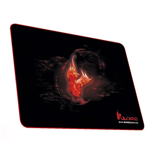 Mars Gaming MMPVU1 - Alfombrilla gaming para PC  base de caucho natural  superficie nanotextil  m  xima comodidad y rendimiento   color rojo y negro