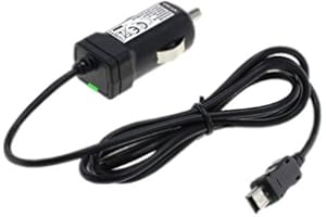 Caricabatteria da auto 12V/24V Mini-USB con antenna TMC integrata per dispositivi di navigazione [Becker Traffic Assist, Navigon, Garmin] di Weiss - More Power +