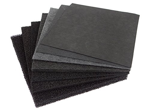 SONDERPREIS Aktivkohle 0,5 m x 0,9 m x 20 mm PPI 20 mittel Schwamm Schaumstoff Filter Luftanwendungen Abluft Filtermatte Filterschaumstoff Universal Kohlefilter Aktivkohle für viele Anwendungen Gastronomie Küche Dunstabzugshaube Kabine Rauch Geruchsfilter Wohnwagen Wohnmobil WC Bad Küche Filter schwarz zum Sonderpreis – Auslaufmodell - 3