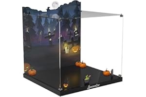 ALiquid Acryl Vitrine für Lego Das Hexenhaus der Sanderson-Schwestern 21341, 3MM Acryl Schaukasten für Lego 21341 (NICHT Enthalten Klemmbausteine Set)