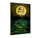 Produktbild Premium Textil-Leinwand 80 cm x 120 cm  hoch, Buddhafigur | Wandbild, Bild auf Keilrahmen, Fertigbild auf echter Leinwand, Leinwanddruck: Mystische Spiegelung (CALVENDO Glaube)