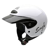 ECE/UN R22.05 NZI 050139G001 Single II Jr White Casco de Moto, Blanco, Talla 50-51 (S)