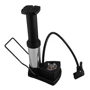 SUKHAD Mini Bike Pump Foot Activated Floor Pump Air Pump for Car and Bike Bicycle, 9 X 13.2 X 17 cm, Black