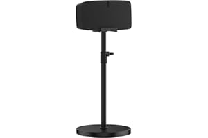 NOTIELA Soporte de Altavoz de Altura Ajustable: Soporte de Suelo para orientación Vertical y Horizontal,Compatible con Sonos Play:5 (2.ª generación) Sonos Five con gestión de Cables, Negro.