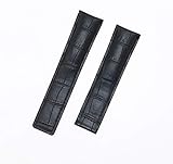 ROUHO Leder Armband-Armband Armband Zubehör Für Tag Tag Heuer Männer Und Frauen Calella Monaco-Schwarz 22mm