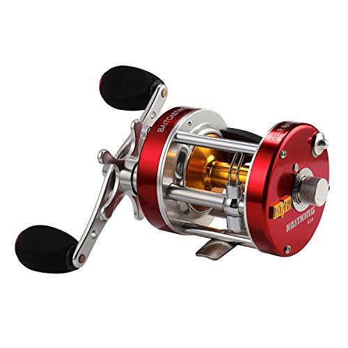KastKing Rover Round Baitcasting Reel – No. 1 Rated Conventional Reel - Carbon Fiber Star Drag - Reinforced Metal Body &amp; - 2016 New Release Rover RXA Conventional Reel Inshore and Offshore Saltwater and Freshwater Reel - Award Winning Manufacturer (Rover40-60 Right Handed with EVA Handle, Rover40R Right Handed)