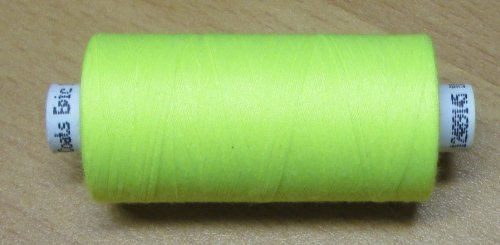 Coats Epic Nähfaden neon gelb 1000 m - Rollen Allesnäher Stärke 120 (0,003 Euro/m)