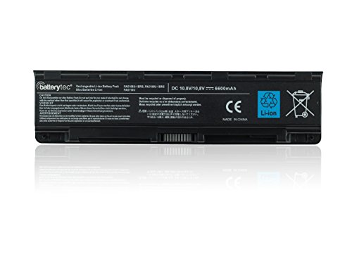 Batterytec® Laptop Akku für TOSHIBA PA5108U-1BRS PA5109U-1BRS PA5110U-1BRS PABAS271 PABAS272 PABAS273, TOSHIBA Satellite C40-AD05B1 C40-AT15B1 C40-AS20W1 C40-AT19W1 C40-AT01W1 C40-AS22W1 C45-ASC1B C45-AK15B1 C45-AK08B1 C45-AT79B C45-AK06B C45-AK07B C50-AT01W1 C50-AT03W1 C50D-AT01B1 C50-AC09W1 C50-AT08B1, TOSHIBA Satellite C50T C55 C55D C55DT C55T C70 C70-A, TOSHIBA Satellite Pro C70 C70-A, Satellite C75 C75D C75DT C75T. [10.8V, 12 Monate Herstellergarantie] (6600mAh) - 3