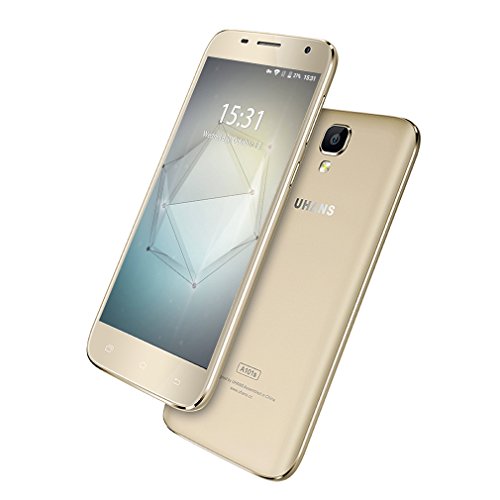 UHANS A101S Android 6.0 5.0 pulgadas 3G Smartphone MTK6580 Cuadrángulo 1.3GHz 2GB RAM 16GB ROM Proximity Sensor Bluetooth 4.0 Dual SIM Card Dual Standby (oro)