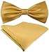 Produktbild Seidenfliege + TigerTie Satin Einstecktuch in Uni gold hellgold - 100% reine Seide