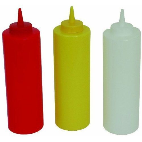 Quetschflasche Nachfüllflasche Majo Imbiss PE 0,7 l in weiß - 1 Flasche