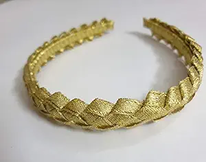 Golden and Silver Hairbands/Headband with Braids (Pack of 2)