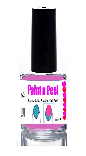 Nail Paint & Peel Off Liquid Nails Art Tape fuschia pink Latex Rubber