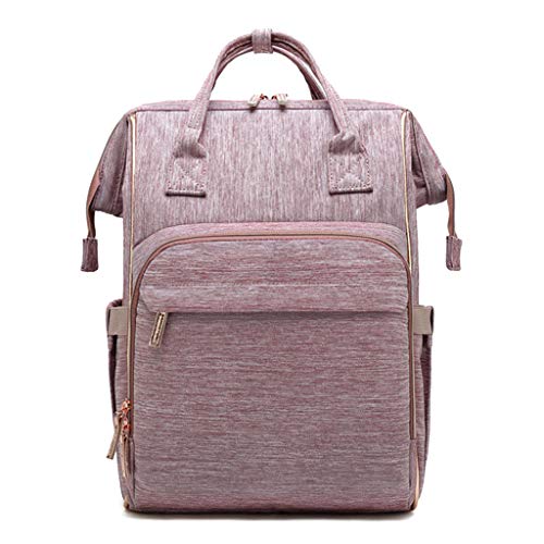 Preisvergleich Produktbild MAKAFJ Baby Windel Rucksack Tasche Unisex Wickeltasche Multifunktions-Reiserucksäcke Wasserdichter Rucksack Papa Mama Große Kapazität Leinwand,Pink-OneSize
