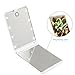 Wawoo Portable Foldable Mini LED Vanity Mirror, 8 Touch Sensor Dimmable LED Lights with 2X Magnifying Mirror, Cosmetics Folding Compact Travel Mirror Perfect for Applying Makeup