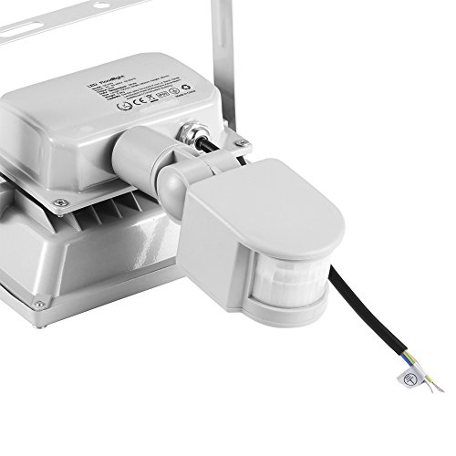 10W 20W 30W 50W 100W led strahler Flutlichtstrahler + Bewegungsmelder kaltweiß kaltweiss led fluter flutlicht kaltlicht Scheinwerfer Innenstrahler Außenstrahler wasserdicht IP65 Gartenstrahler Wandstrahler (20 Watt) - 7