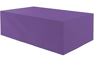 ‎PLANESIUM Planesium Premium Gartentisch Gartenmöbel Hülle Abdeckung Schutzhülle Haube Abdeckplane Garnitur wasserdicht atmungsaktiv 575g /lfm (Lila Breite 150cm x Tiefe 90cm x Höhe 75cm)