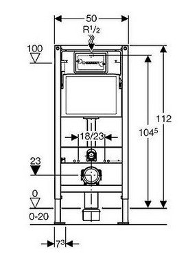 Geberit Duofix Vorwandelement mit Delta 21, Keramag Renova Nr. 1, rimfree, Spülrandlos, Tiefspül-WC, inkl. Sitz und Beschichtung - 2