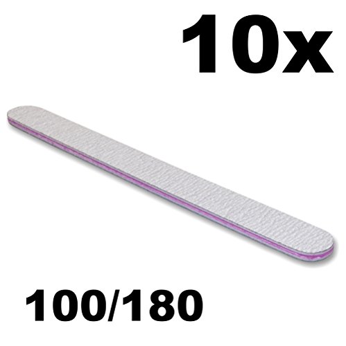 10 Stück Profi Zebrafeile gerade 100/180 – Nagelfeile Profifeile zebra - 2