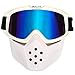 Produktbild Mecotech Gesichtsmaske, Winddicht Gesichtsmaske Schutzbrille Schutzmaske mit UV Brille für Nerf Fahrrad Dirtbike Motocross Motorrad
