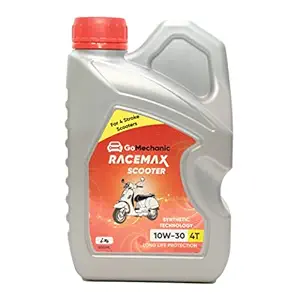GoMechanic Racemax 4T 10W 30 API SL Jaso MB2 High Performance Longer Protection Premium Engine Oil For Scooter & Scooty, 800ml