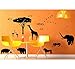 Produktbild Pvc Wandaufkleber Selbstklebende Außenhandel Afrikanische Tropische Wanddekoration Wandaufkleber Wandaufkleber Schwarz Tier Aufkleber 208X80 Cm