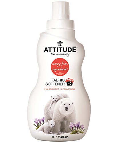ATTITUDEFabric Softener 40 Loads, Pink Grapefruit, 33.8 Fluid Ounce