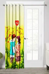 Ultimate Trends  Polyester 3D Cartoon Curtains for Kids Room for Window 5 feet 1 Piece (Multi Color)