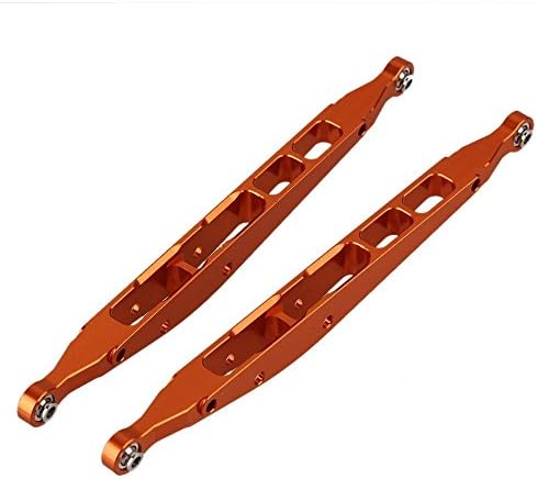 Yiguo 2pcs Orange Aluminium Alloy AX31008 Rear Lower Chassis Linkage Link for RC 1:10 Axial Yeti Rock Racer 90026 Climbing Car