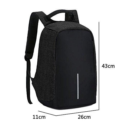 Nlyefa Business Laptop Rucksack mit USB Port f  r 13  4 Zoll Laptop Computer Arbeit Studenten Outdoor Reise Schwarz