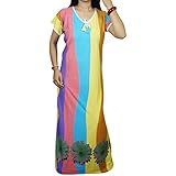 Indiatrendzs Women Hosiery Nighty Colorful Printed Sleepwear Night Gown 40"