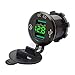 Produktbild 9 V 12 V Auto Ladegerät Buchse QC3.0 USB Port Volt Display für Telefon Schnellladung (Farbe: schwarz)