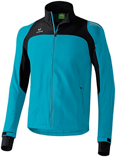 erima Erwachsene Running Jacke Race Line, Petrol/Schwarz, S, 806502