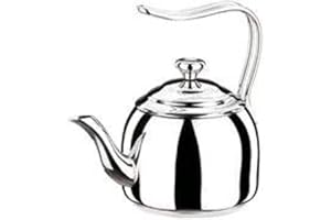 Korkmaz Droppa High-End stainless steel induction-ready teiera con base a tre strati incapsulato 3.7 Qt Steel