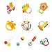Produktbild Toyvian 10pcs Baby Rasseln Beißring Set Neugeborene Handglocke Spielzeug Erste Rassel Spielzeug