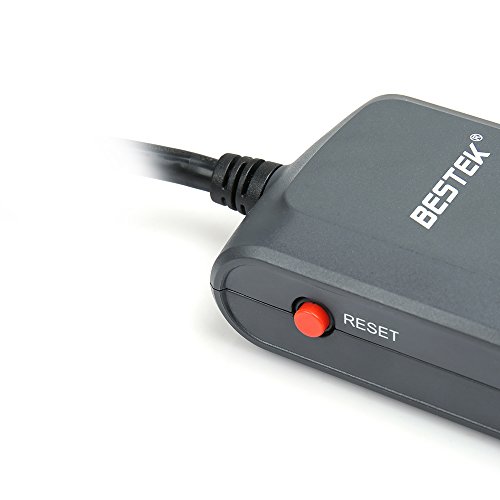 BESTEK 4 fach Steckdosenleiste einzeln schaltbar,großer Buchsenabstand, Steckerleiste Wandmontage, 4000W / 16A, 1,8m Kabel mit Winkelstecker, schwarz - 8