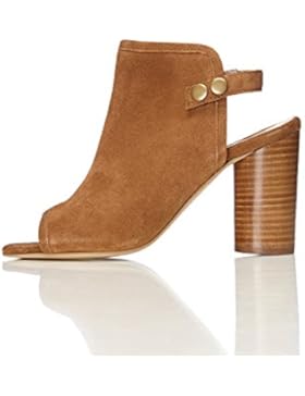 FIND Damen Halb geschlossene Mules mit Blockabsatz
