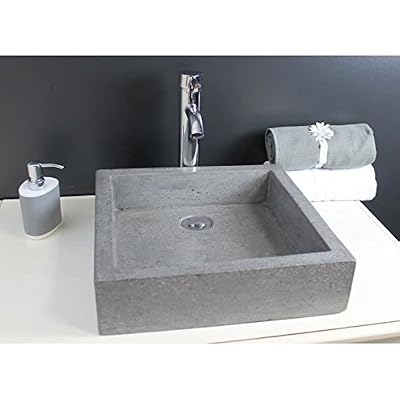 Aqua Plus CVTIMBRE40G Timbre 40/40 Vasque à poser Gris Ciment