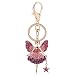 Produktbild Tonpot Frauen Süß Engel Schlüsselanhänger Schönes Strass Kleine Fee Anhänger Schlüsselbund Mädchen Handtasche Tasche Charm Zubehör Mobile Strass Aufhängen Ornament Legierung Rosa 12.3cm