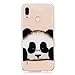 Produktbild HopMore Compatible with Huawei P20 lite Hülle Silikon Transparent Durchsichtig Hüllen Kawaii Muster Ultra Slim Dünn TPU Handyhülle One Piece Cover Case Huawei P20 lite - Netter Panda