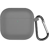 Microsonic AirPods 4 Case Hanger Matte Silicone Dark Gray [Case Compatible with AirPods 4 - Dark Grey]