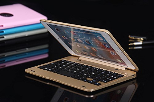 Golden Ultradünne Drahtlose Bluetooth Tastatur Keyboard Case/Hülle für Apple iPad Mini 4, Hart Schale Case Schutzhülle QWERTY Tastatur - 6
