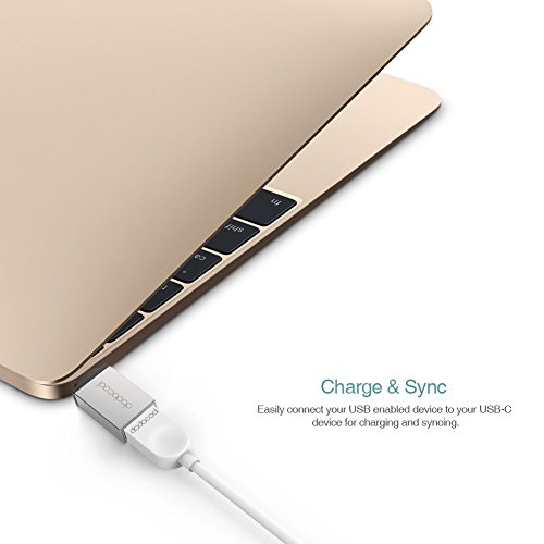 2X dodocool USB C Adapter – Mini Micro USB 3,1 Type-C zu USB-A 2,0 für MacBook / ChromeBook Pixel / Nexus 5X / Nexus 6P / Nokia N1 / Type C und Alle USB-C Phones, Tablets und Laptops (Silber) - 4