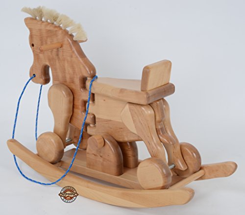 Schaukelpferd Holzspielzeug MARKUS ROMANUS NEU & OVP von MJmark zum fahren und schaukeln Handarbeit Sehr Hochwertiges Schaukelspielzeug Schaukel - 4