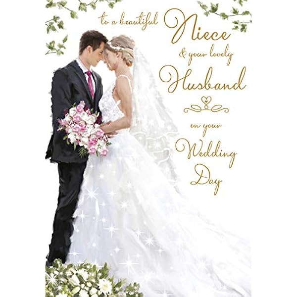 Wedding Wishes For Niece To A Beautiful Niece & Your Lovely Husband Wedding Day Card : Amazon.co.uk:  Stationery & Office Supplies