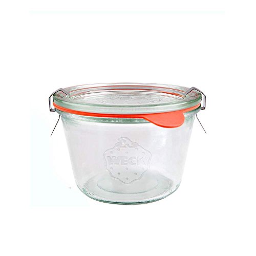 Viva Haushaltswaren – 6 x kleines Weckglas/Einmachglas 250 ml mit Deckel in Sturzform, leeres Rundrandglas zum Einkochen – als Marmeladenglas, Dessertglas (inkl. Klammern, Ringen & Trichter) - 2