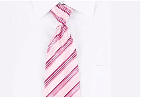 XZLP99 Zip Tie Men'S Business Suits Wedding Groom Tie Lazy People To Pull The Tie, Pink Streaks